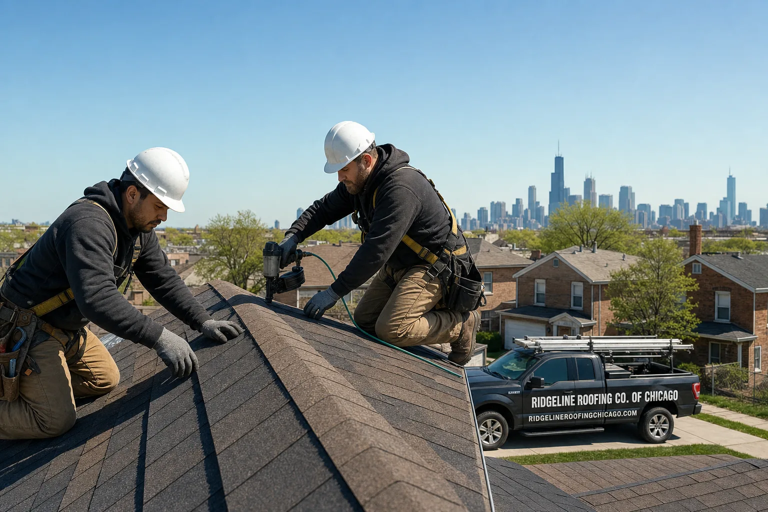 Ridgeline Roofing Co. of Chicago roofing team